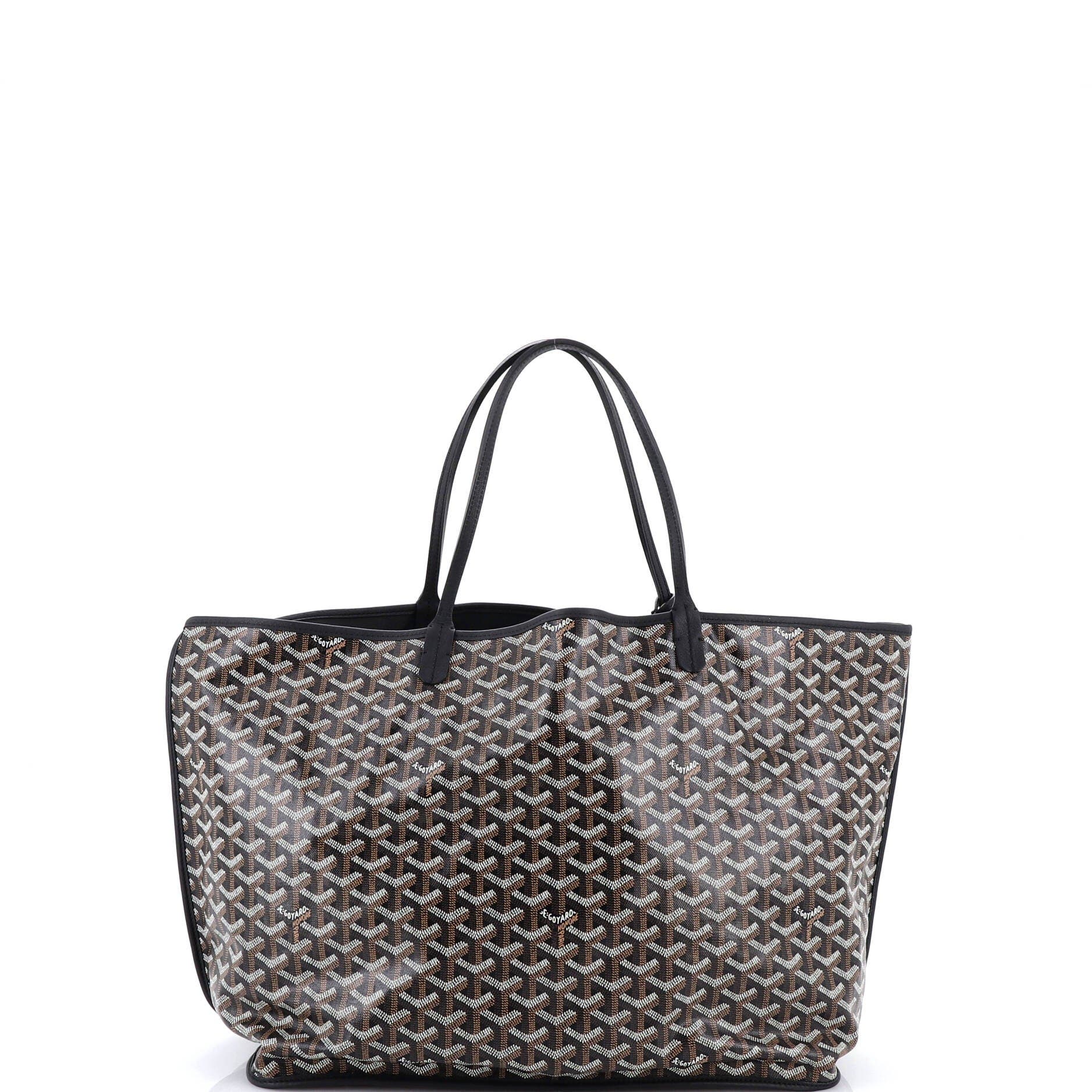 Pre-Owned Goyard Anjou Reversible Tote Coated Canvas GM, Alternate, color, Black
