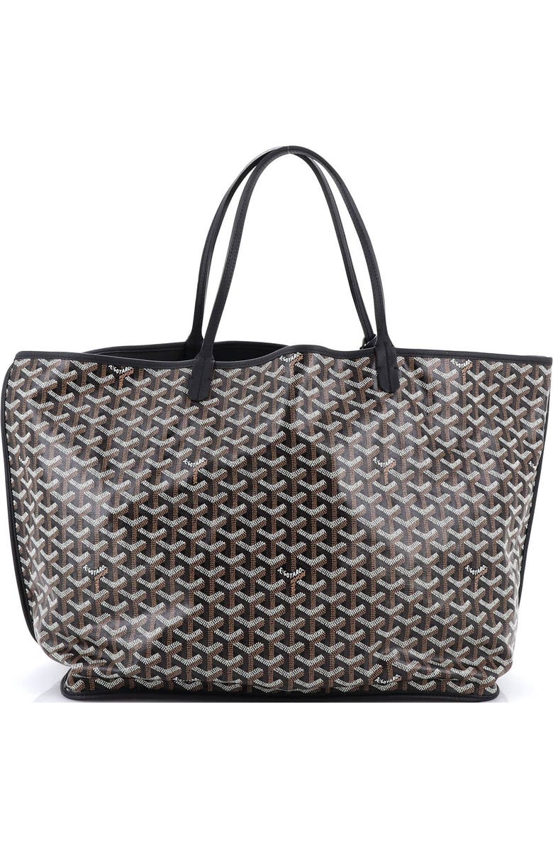 Pre-Owned Goyard Anjou Reversible Tote Coated Canvas GM, Alternate, color, Black