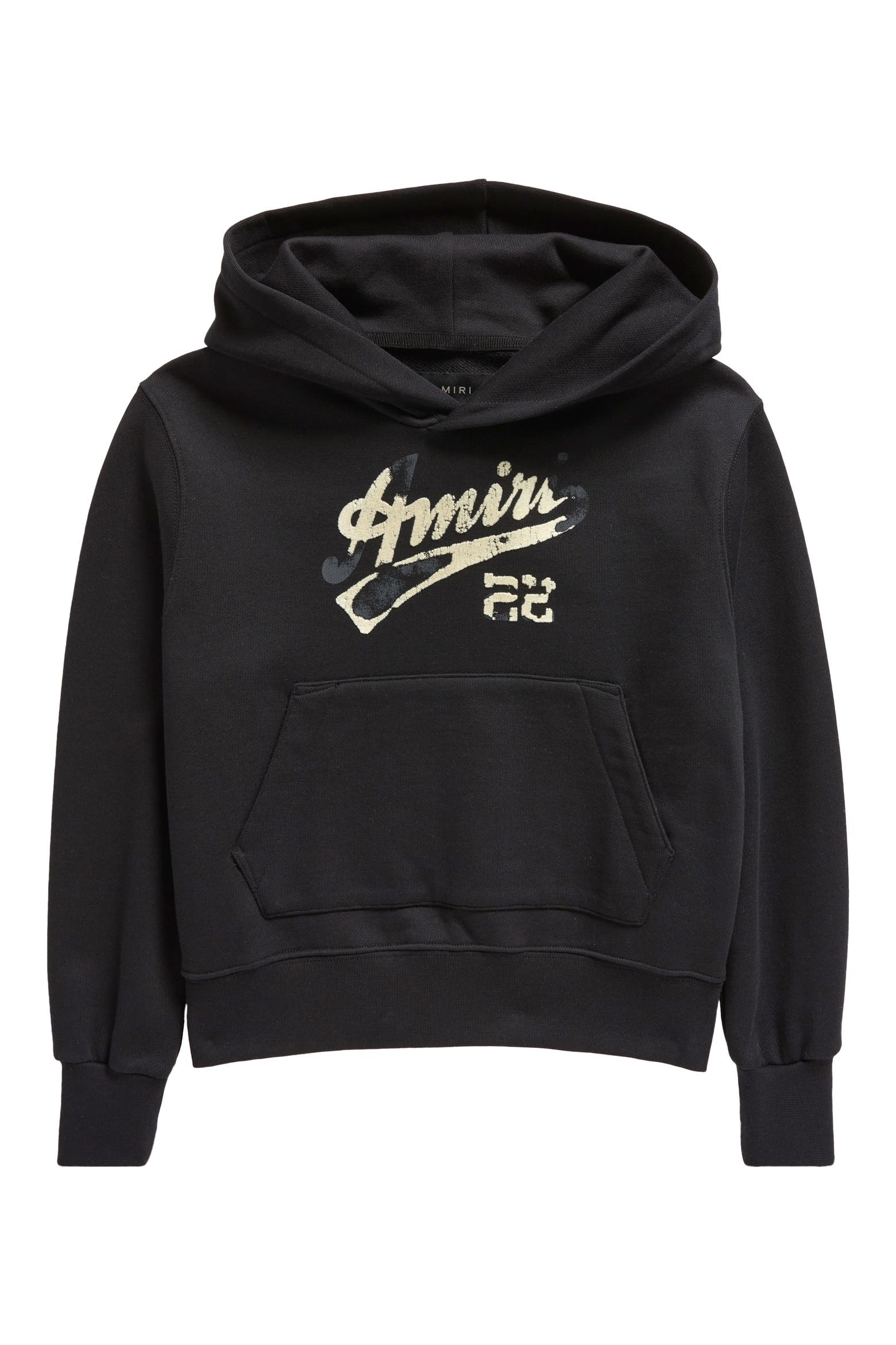 Distressed Thread AMIRI Kids' 22 Distressed Logo Cotton Hoodie | Nordstrom