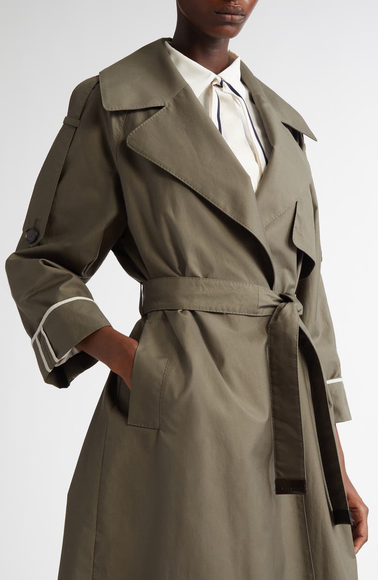 Max Mara Utrench Oversize Water Repellent Twill Trench Coat, Alternate, color, 