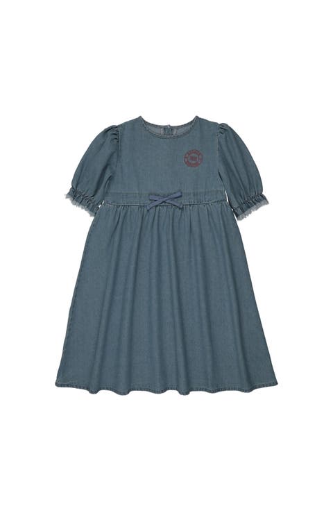 Denim 3/4 Sleeve Dress for Girl