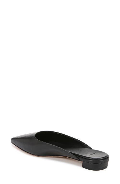 Vince Ana Ana Leather Ballerina Mules In Black