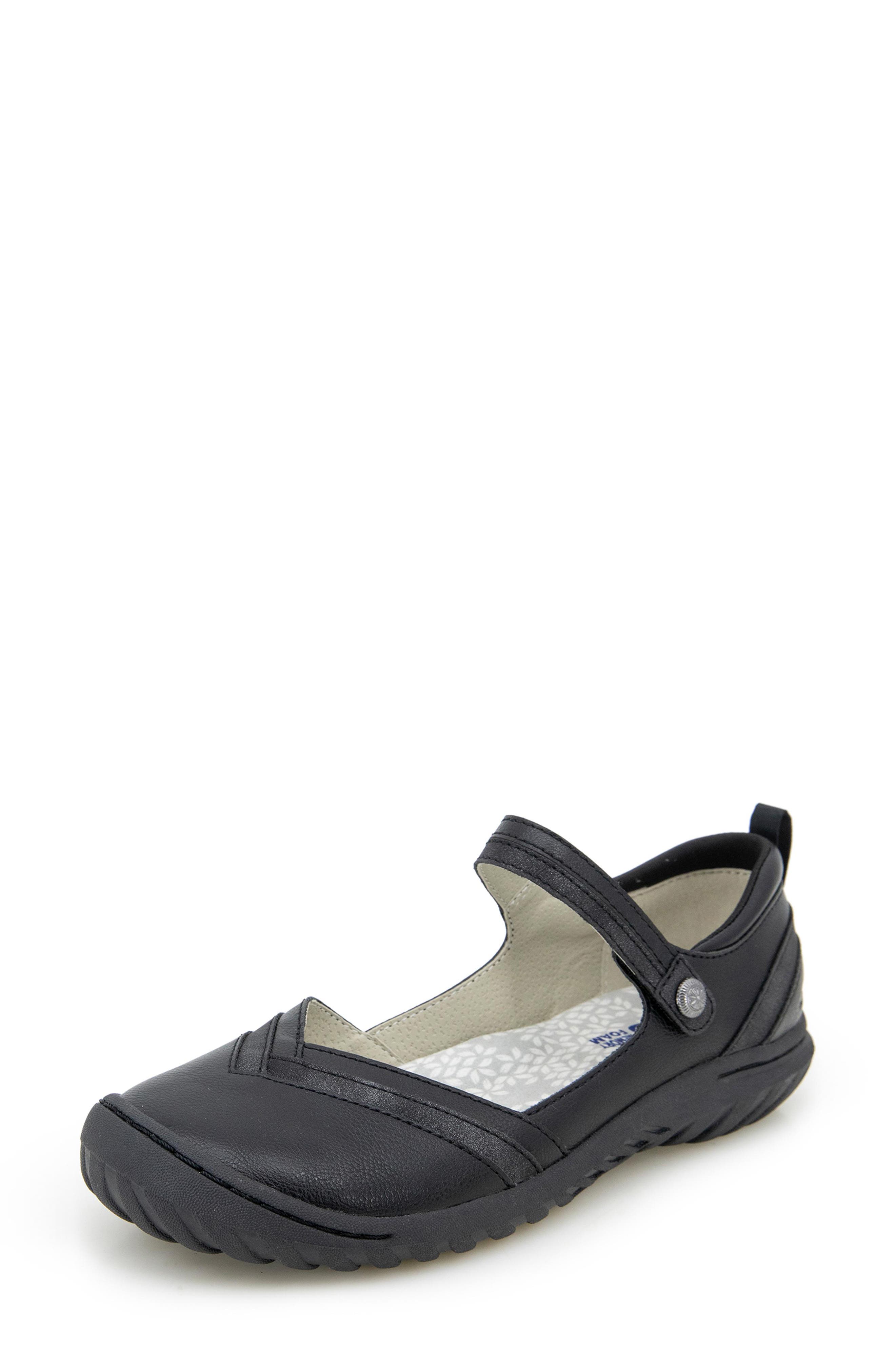 JBU Raven Mary Jane Flat, Alternate, color, Black/Shimmer