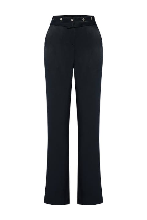 Woven Pant With Metal Button