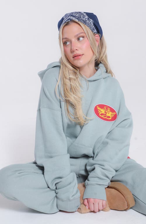 Boys Lie Yours Truly V2 Racer Graphic Hoodie In Green