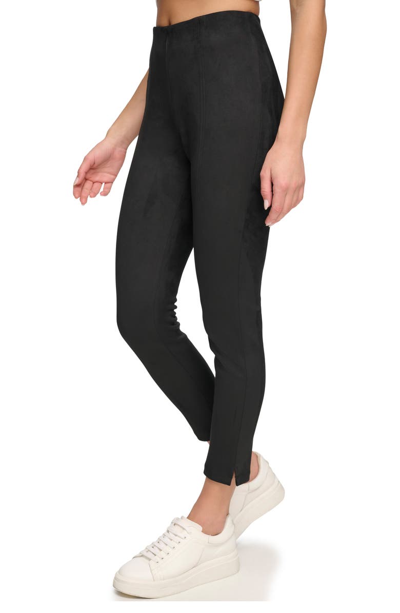 Andrew Marc Sport High Waist Faux Suede Leggings, Alternate, color, 