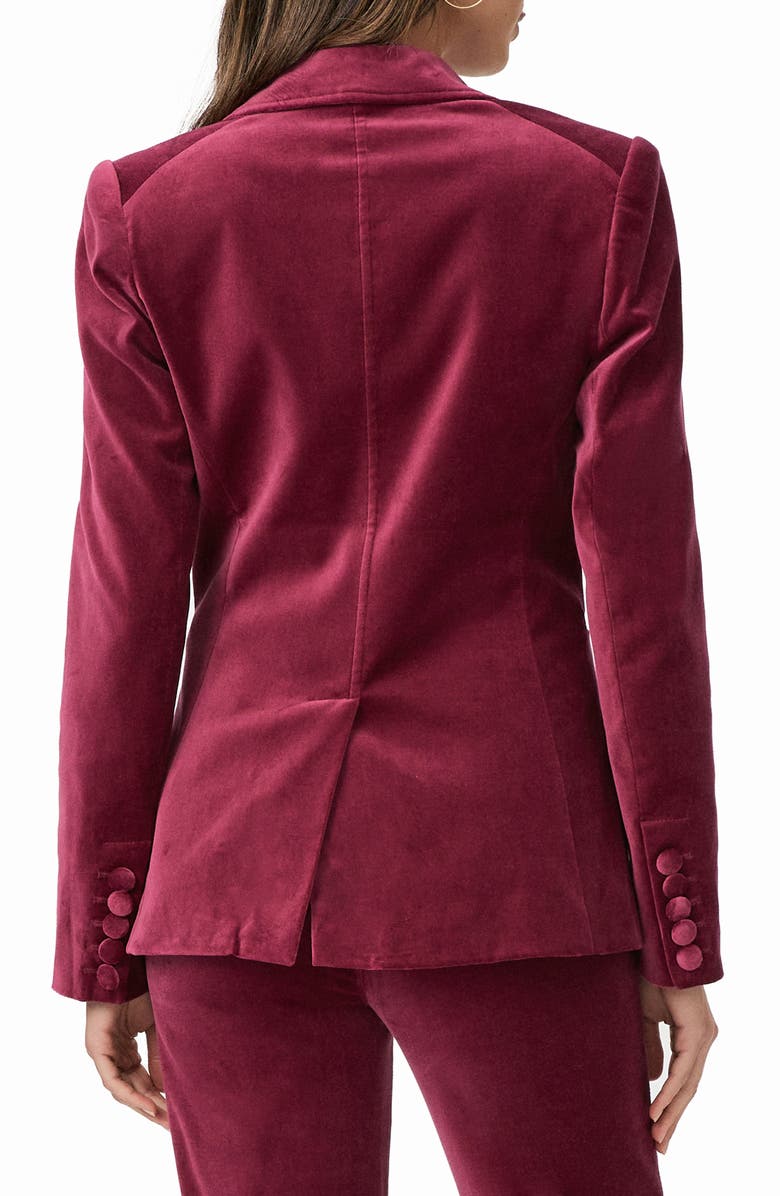 PAIGE Chelsee Stretch Velvet Blazer, Alternate, color, 