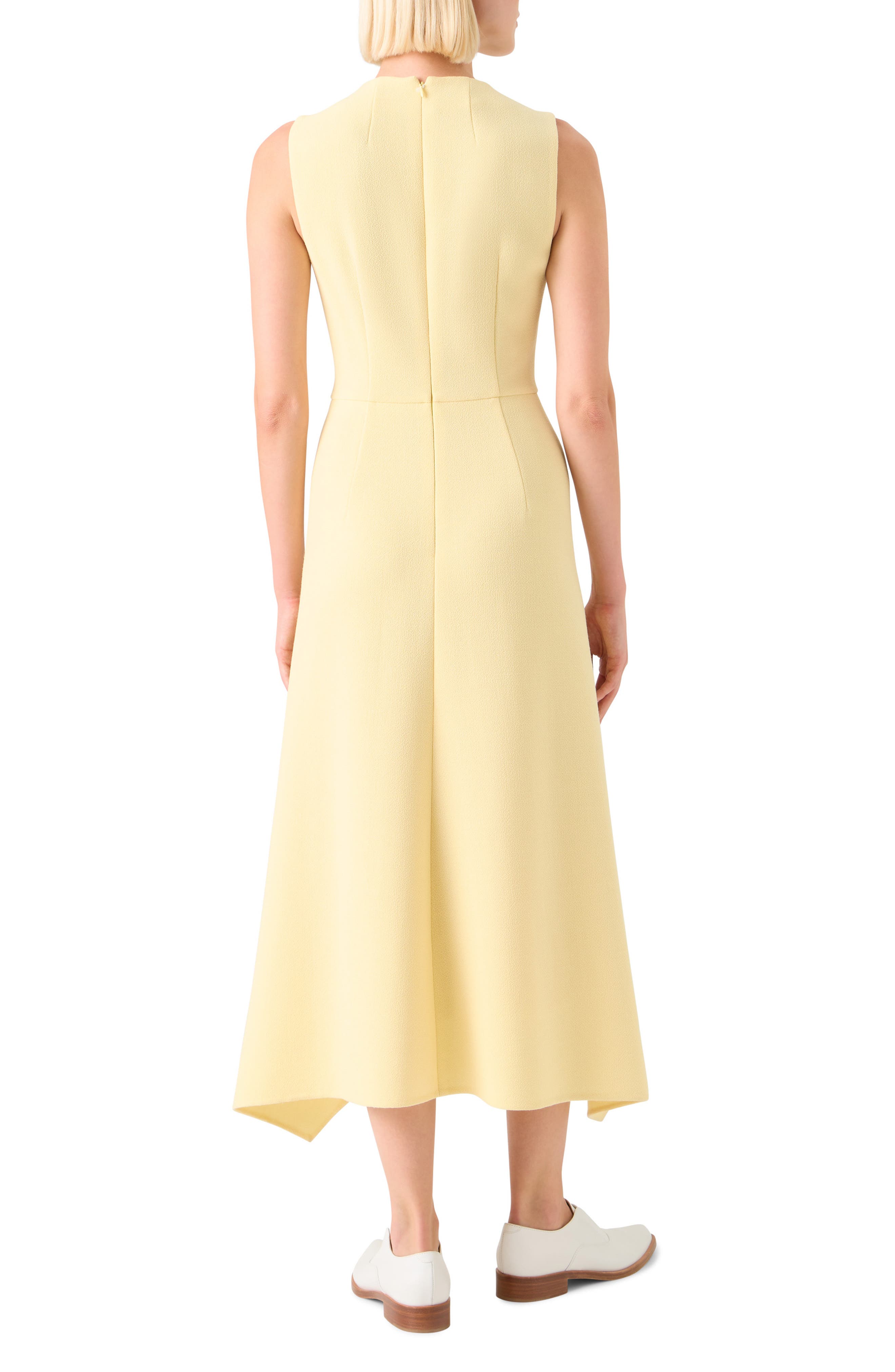 Wool Crepe Midi Dress - image 2