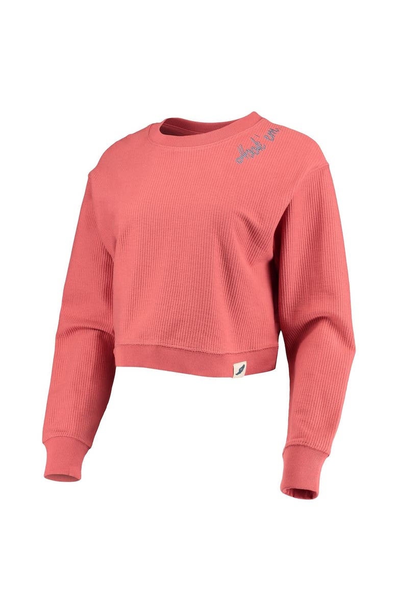 LEAGUE COLLEGIATE WEAR Women's League Collegiate Wear Texas Orange Texas Longhorns Corded Timber Cropped Pullover Sweatshirt, Alternate, color, Burnt Orange