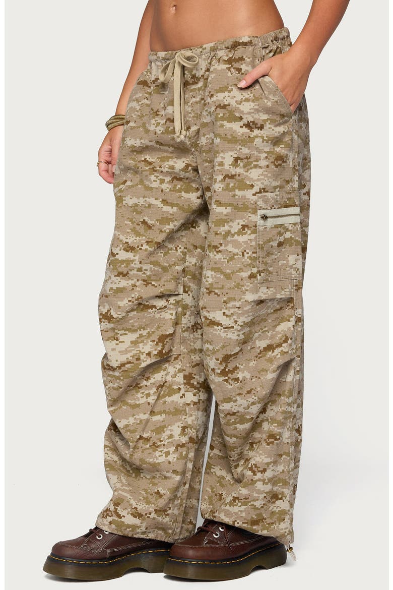 Demey Camo Baggy Pants, Alternate, color, BEIGE