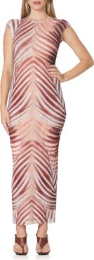 AFRM Mylo Print Mesh Maxi Dress