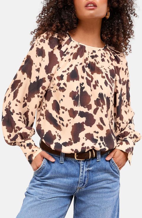 Cow Print Top