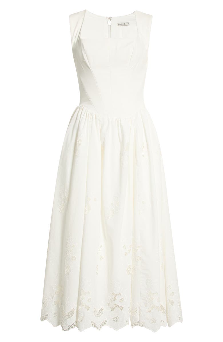 HOUSE OF CB Safira Broderie Anglaise Detail Stretch Cotton Cocktail Dress, Main, color,