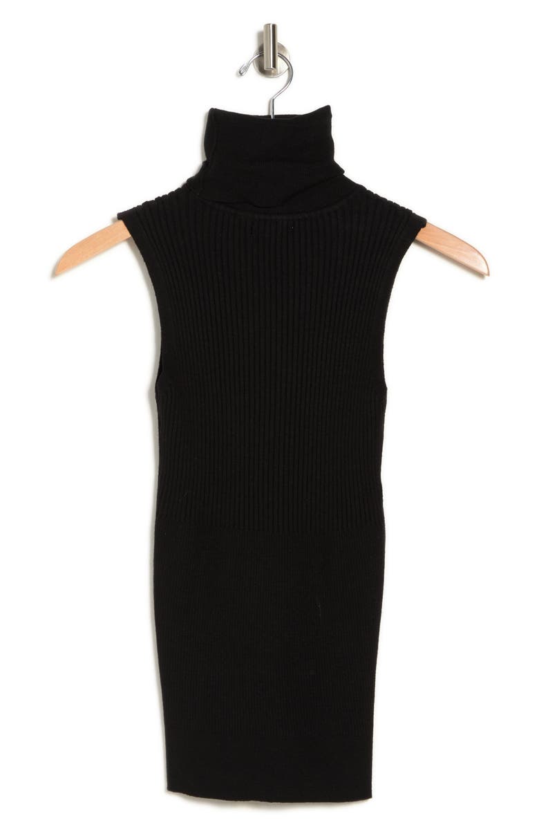 MAX STUDIO Sleeveless Ribbed Turtle Neck, Alternate, color, Black