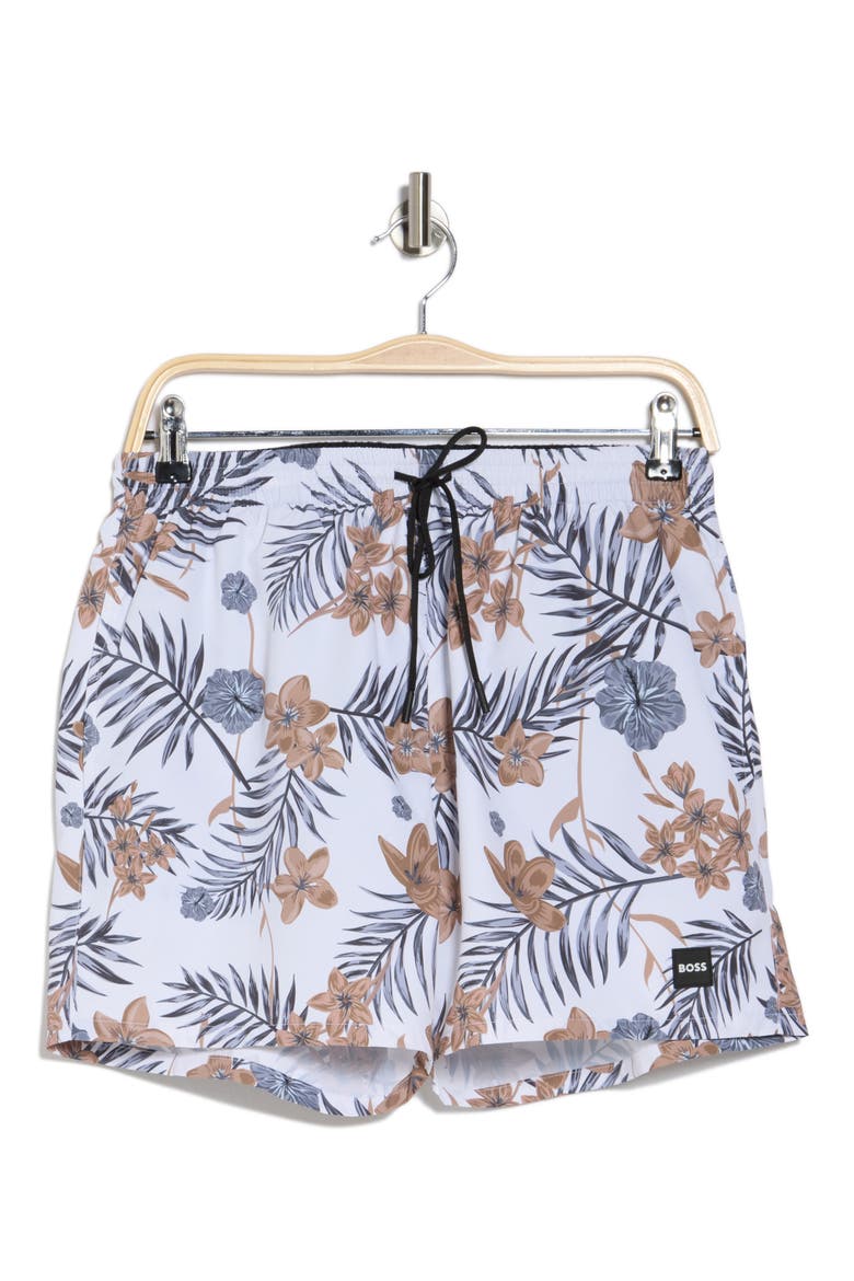 Piranha Recycled Polyester Swim Trunks, Alternate, color, WHITE