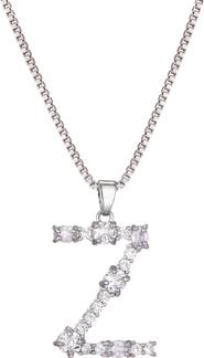 Adornia Mixed Crystal Initial Pendant Necklace