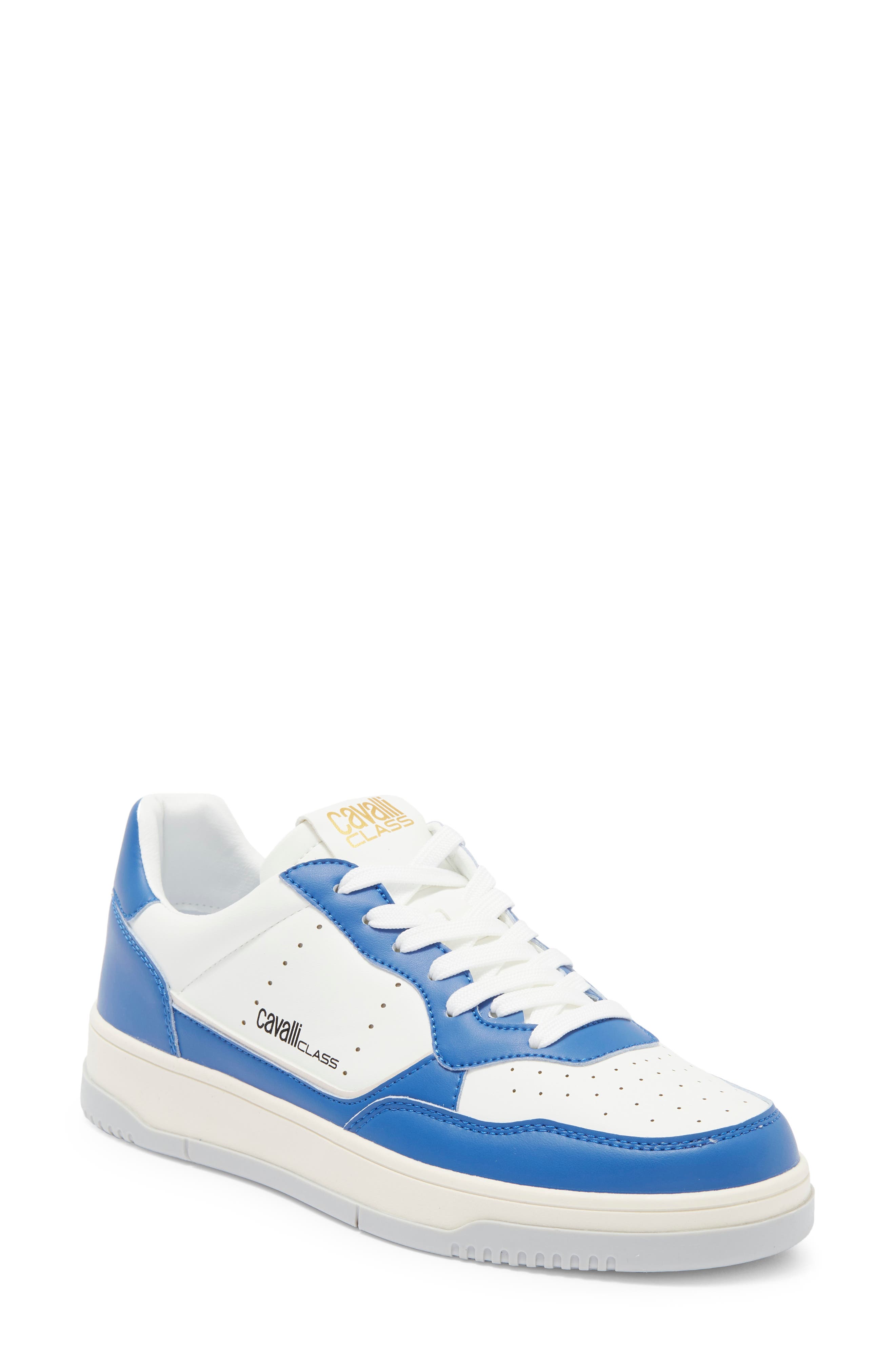 Roberto Cavalli Cavalli Class Two-Tone Perforated Low Top Sneaker