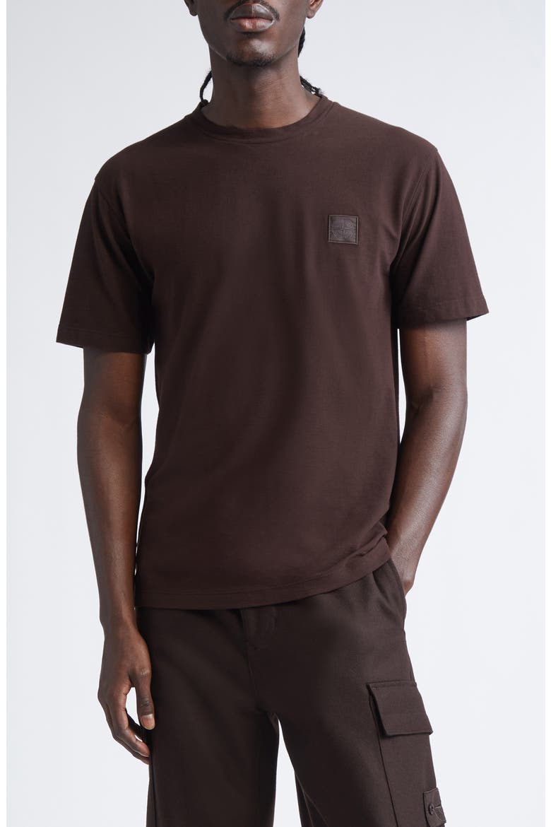 Ghost Compass Patch T-Shirt, Main, color, V0070 DARK BROWN