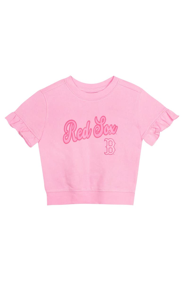 Outerstuff Girls Toddler Fanatics Branded Pink Boston Red Sox Dugout Cute T-Shirt & Shorts Set, Alternate, color, 