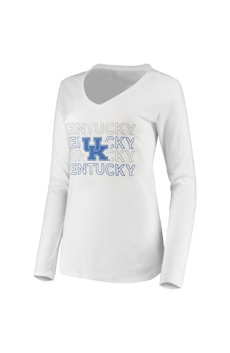 CONCEPTS SPORT Women's Concepts Sport Royal/White Kentucky Wildcats Flagship Long Sleeve T-Shirt & Pants Sleep Set, Alternate, color, 