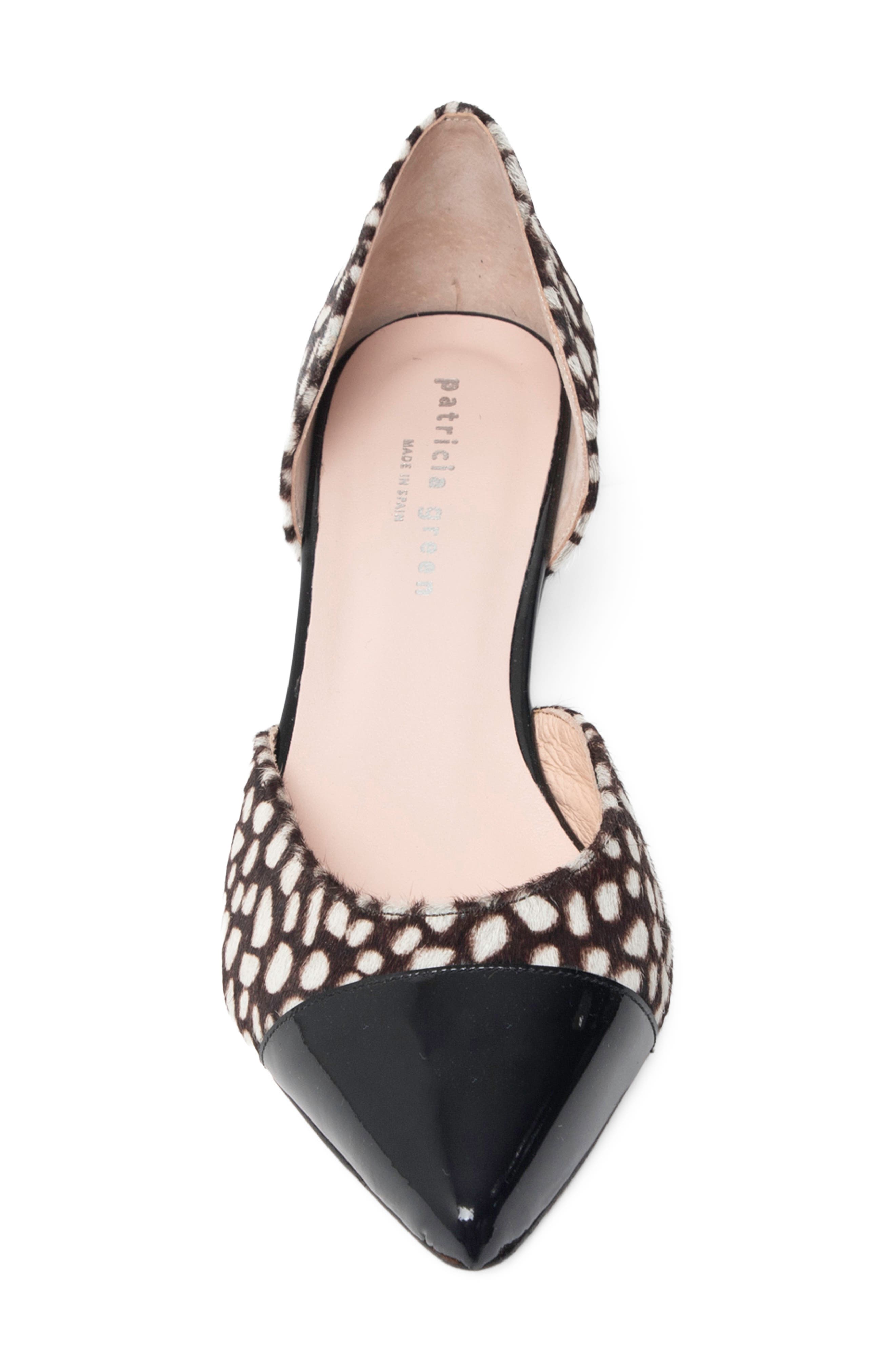 Ravello Genuine Calf Hair d'Orsay Pump, Alternate, color, BLACK/WHITE SPOTTED HAIRCALF