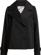 London Fog Water Resistant Double Breasted Short Trench Coat