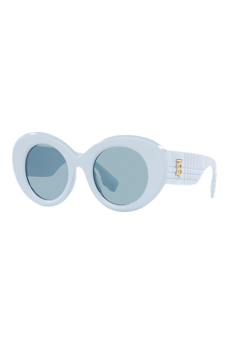 49mm Round Sunglasses, Alternate, color, AZURE