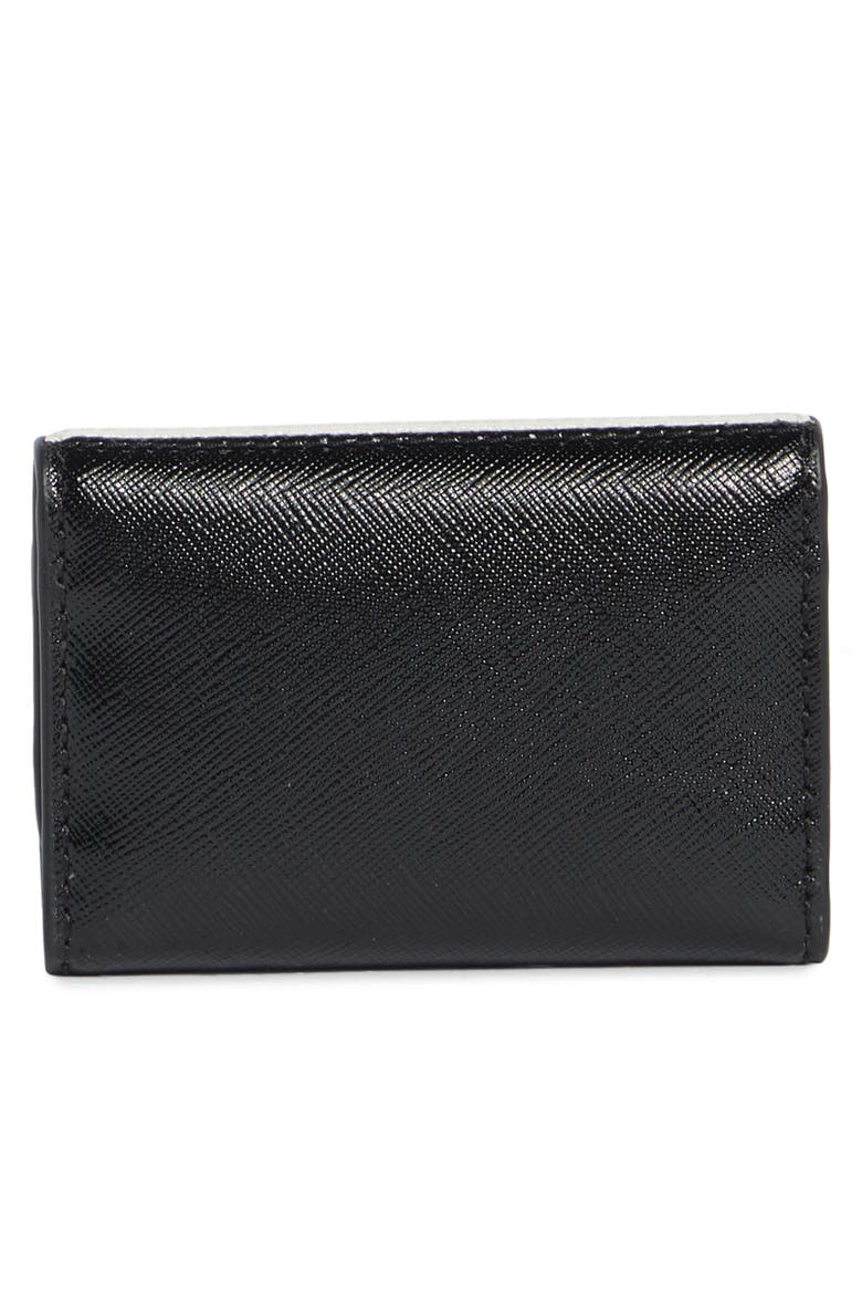 Snapshot Leather Key Case, Alternate, color, BLACK/ HONEY GINGER MULTI