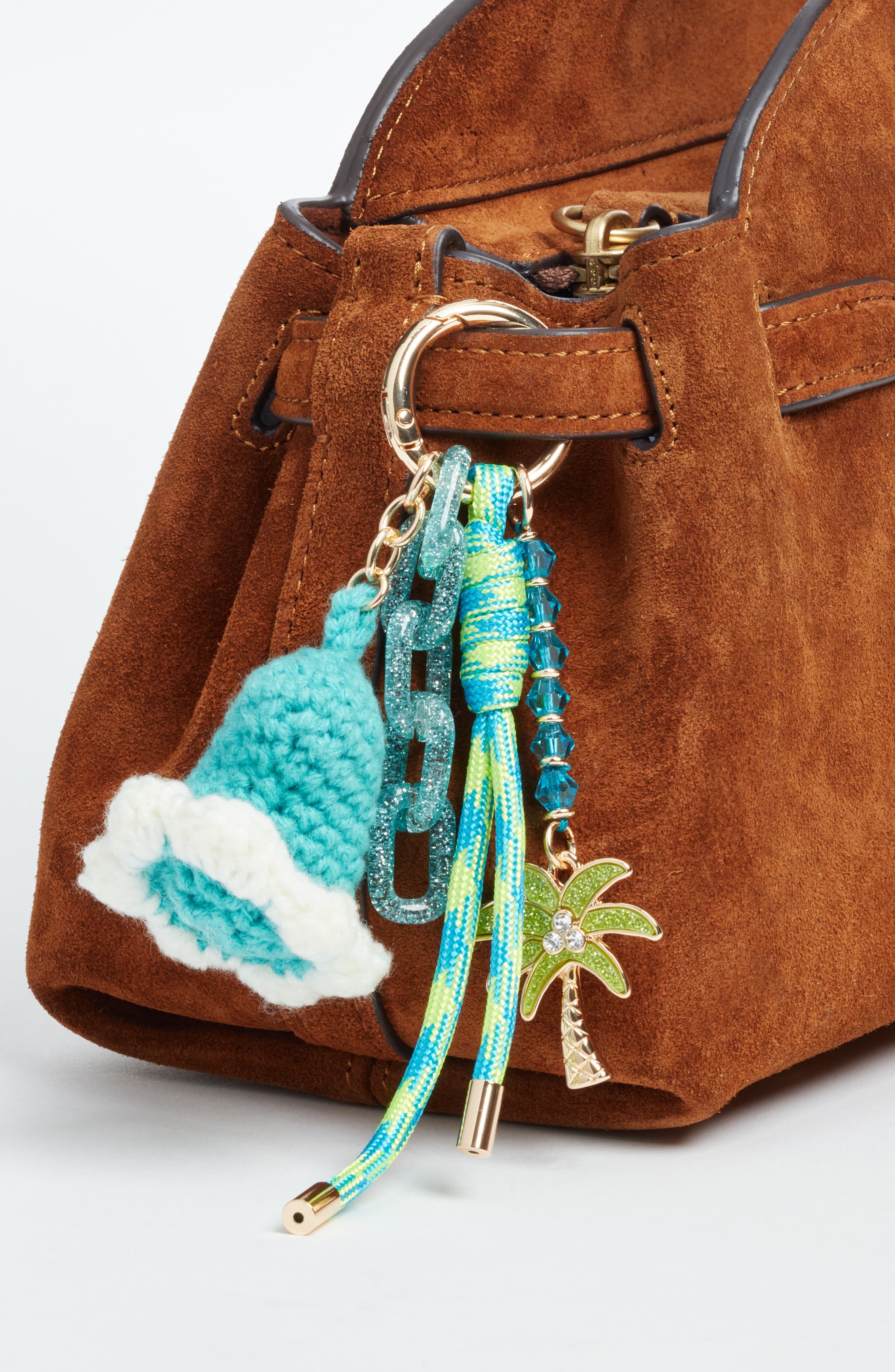 Chelsea28 Beach Bag Charm, Alternate, color, Blue Multi- Gold