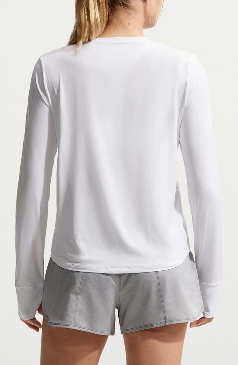 Nike One Classic Dri-FIT Long Sleeve Training Top, Alternate, color, 102 White/Black