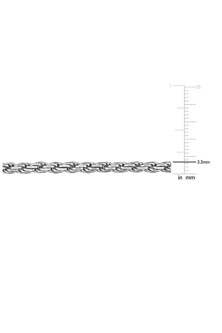 Diamond Cut Rope Chain Bracelet, Alternate, color, SILVER