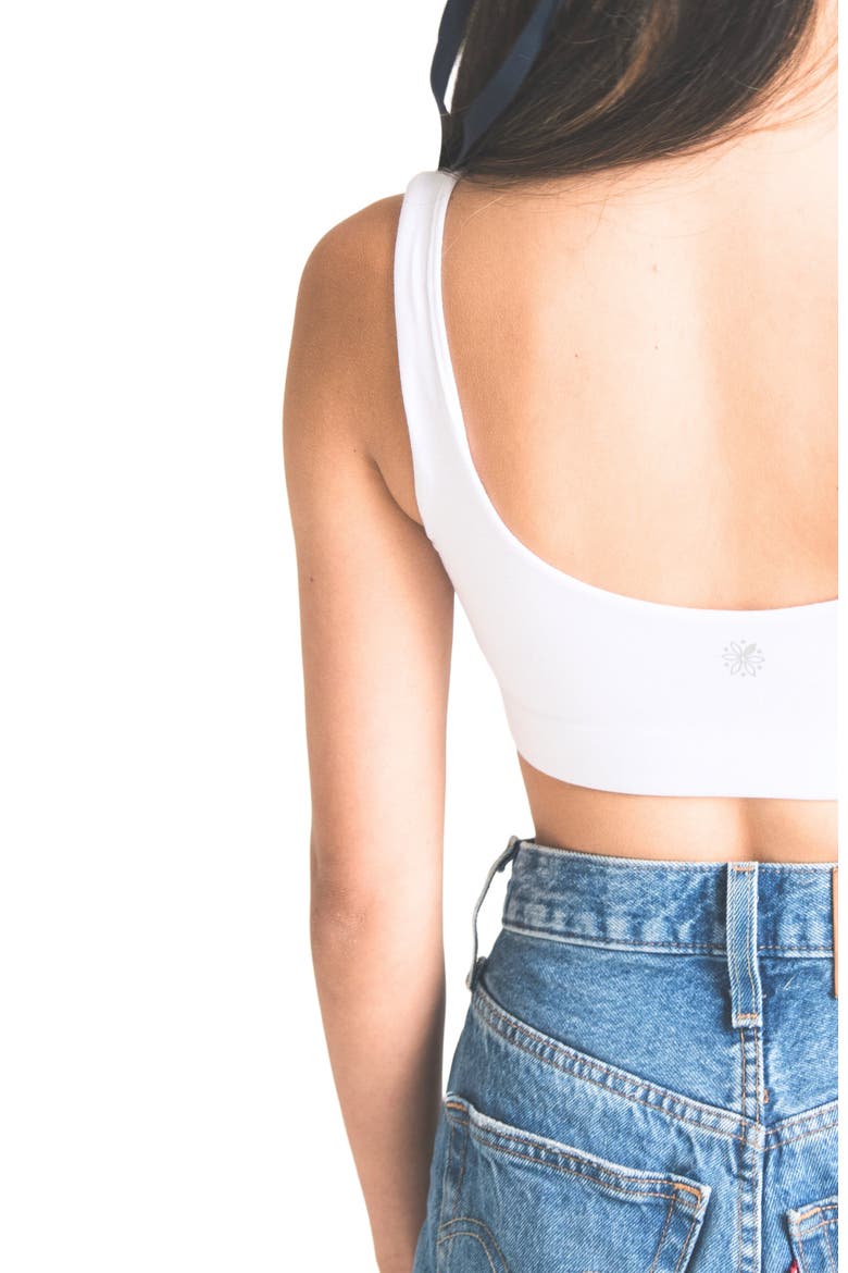 Aster Reversible Girls Tank Bra, Alternate, color, White