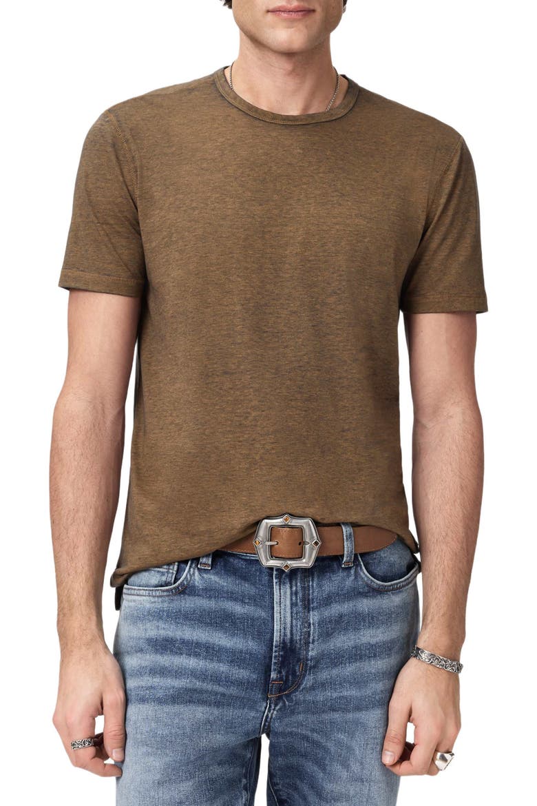 Bale Burnout Crewneck T-Shirt, Main, color, BROWN SUGAR