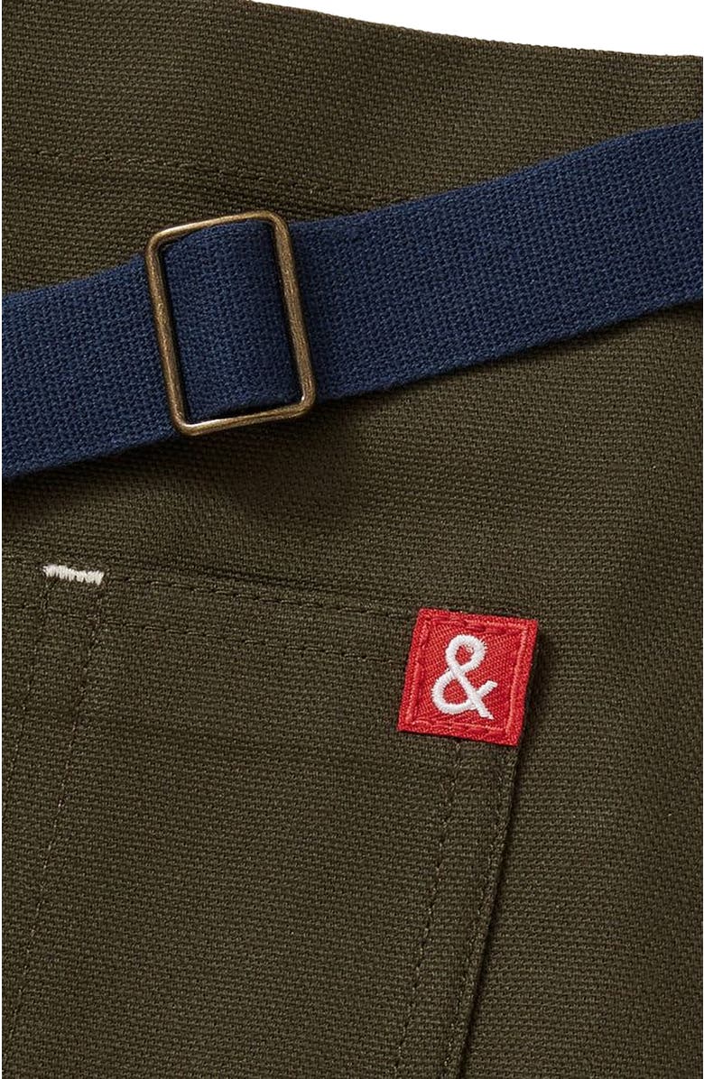 Hedley & Bennett The Big Apron - Olive Green with Navy Straps, Alternate, color, Olive