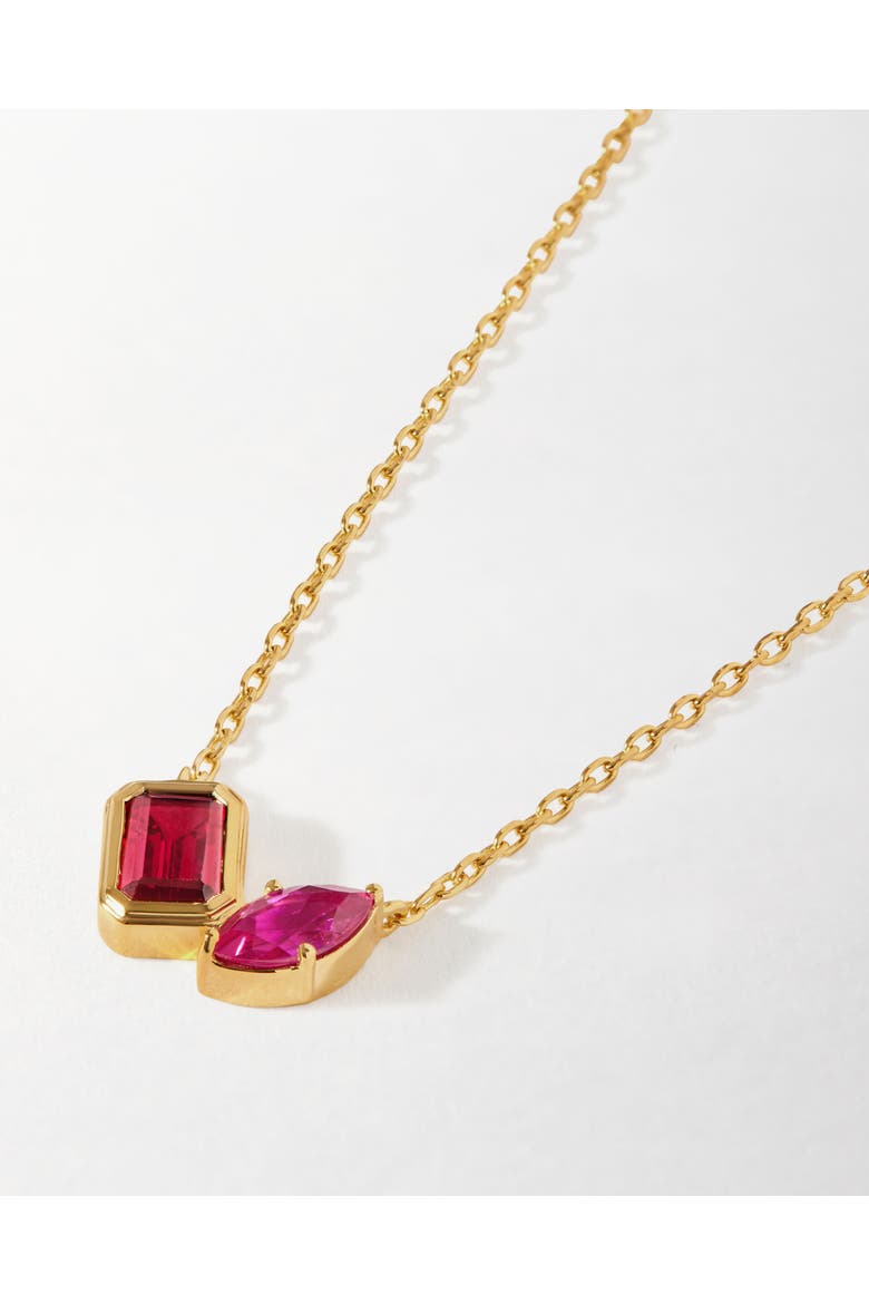 Toi Et Moi Courage Necklace, Alternate, color, Metallic Gold