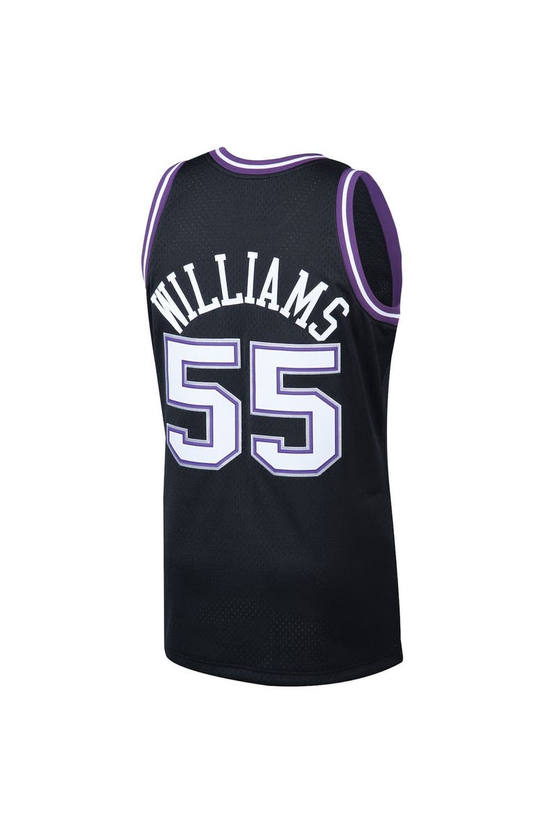 Mitchell & Ness Men's Mitchell & Ness Jason Williams Black Sacramento Kings Hardwood Classics Swingman Jersey, Alternate, color,