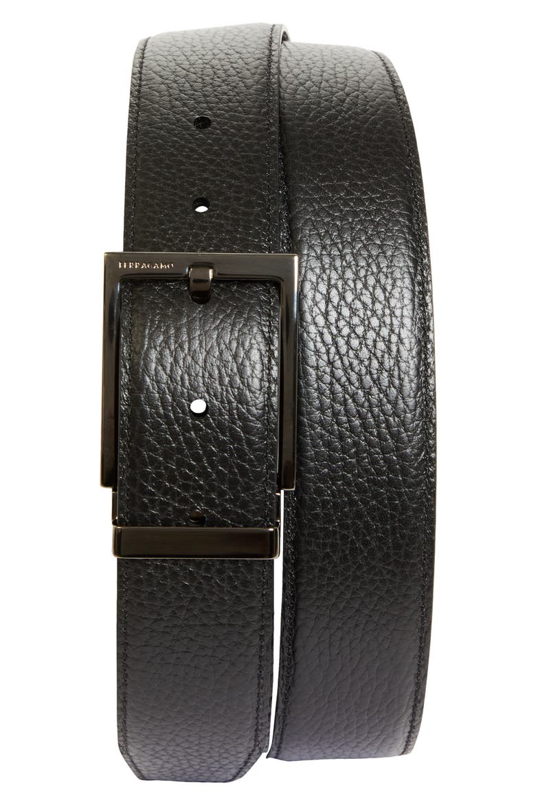 Classic Double Adjustable Reversible Leather Belt, Alternate, color, MORO