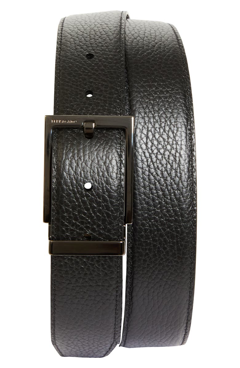 FERRAGAMO Classic Double Adjustable Reversible Leather Belt, Alternate, color, Moro