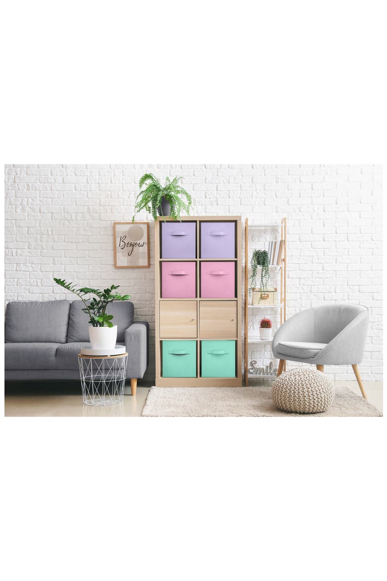 Assorted 6-Pack Collapsible Storage Cubes, Alternate, color, PASTEL PINK PURPLE TEAL