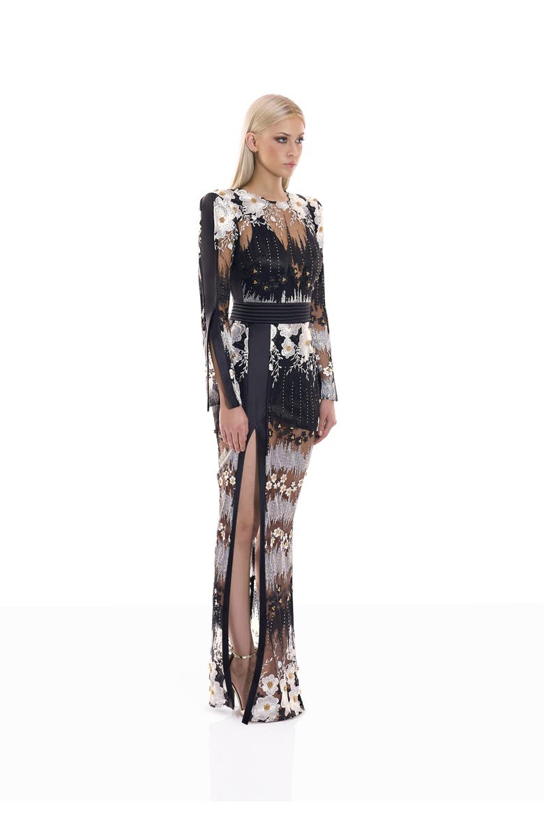 L'Artiste Gown, Alternate, color, Black/White