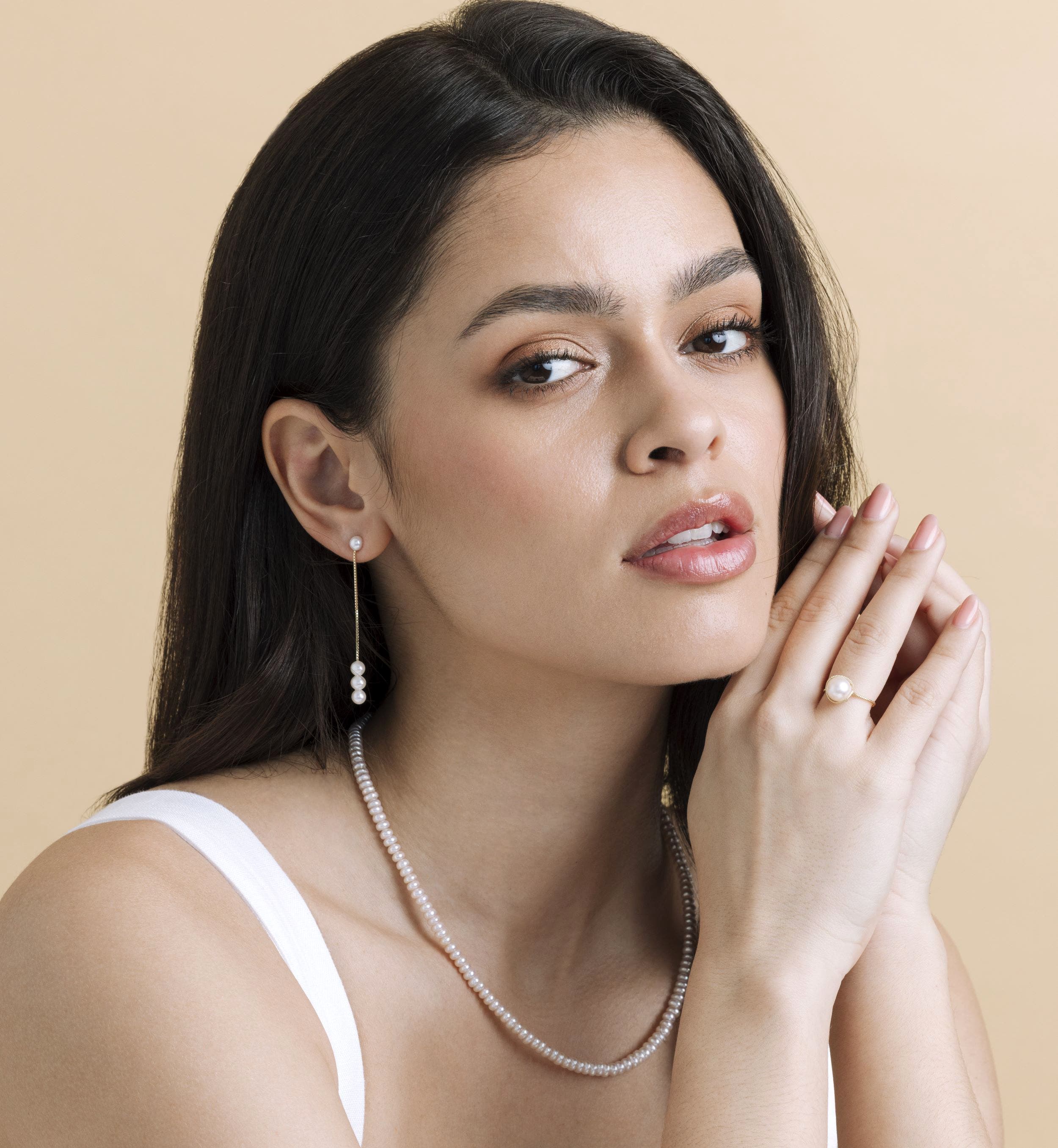 The Pearl Source 14K Gold Akoya Pearl Raven Ring (Women) | Nordstrom