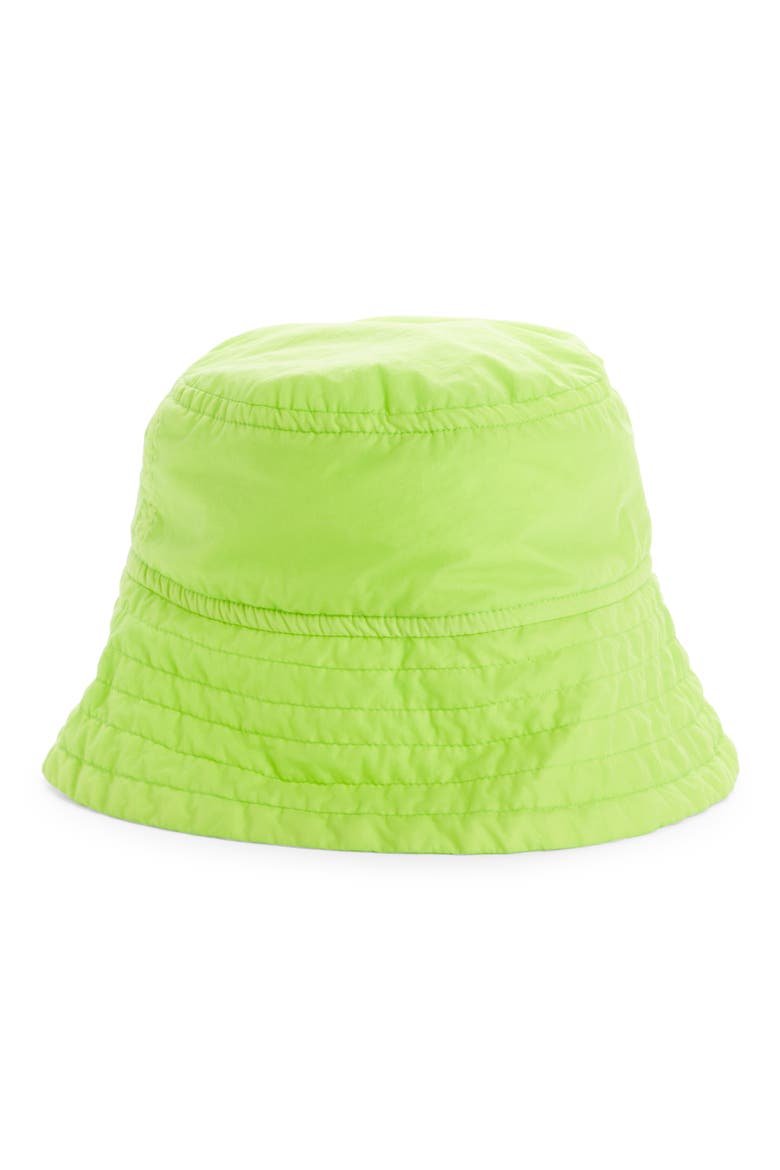 Gilly Quilted Bucket Hat, Main, color, LIME