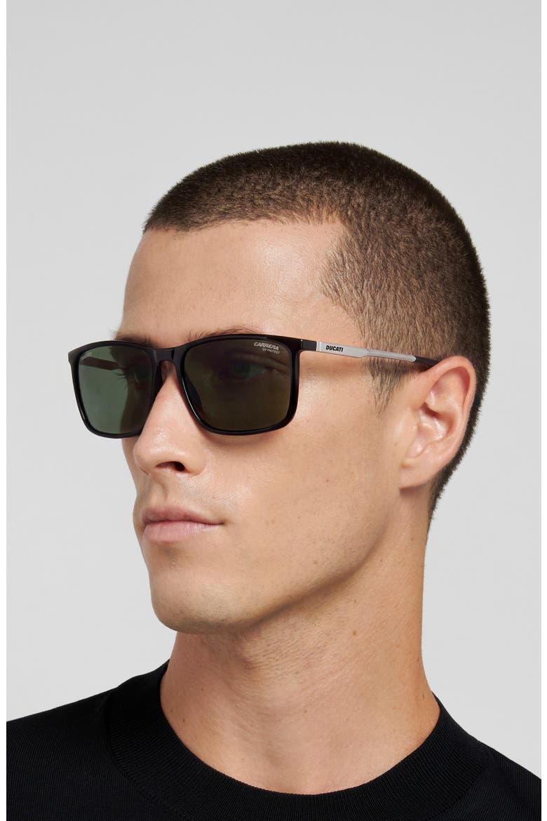 Carduc 071/S 59mm Rectangular Sunglasses, Alternate, color, BLACK/ GREEN