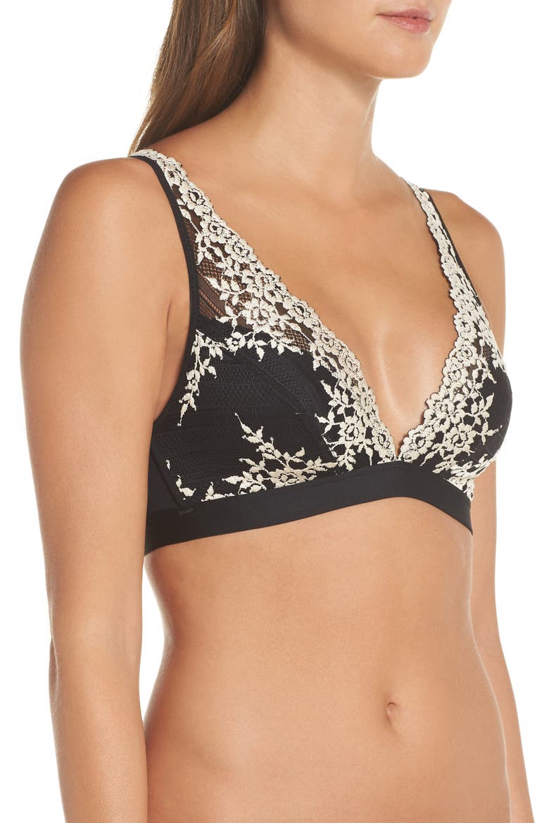 Embrace Lace® Wire Free Bralette, Alternate, color, BLACK