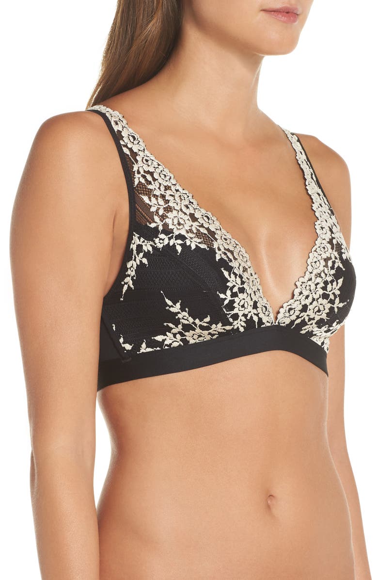Wacoal Embrace Lace<sup>®</sup> Wire Free Bralette, Alternate, color, Black