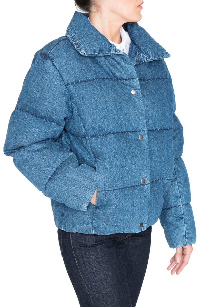 PRPS Denim Down Puffer Jacket, Alternate, color, 