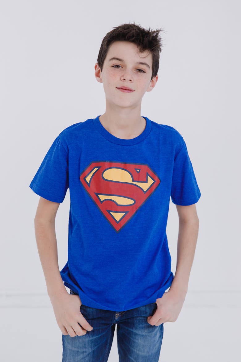 Justice League T-Shirt, Alternate, color, Superman Heather Blue