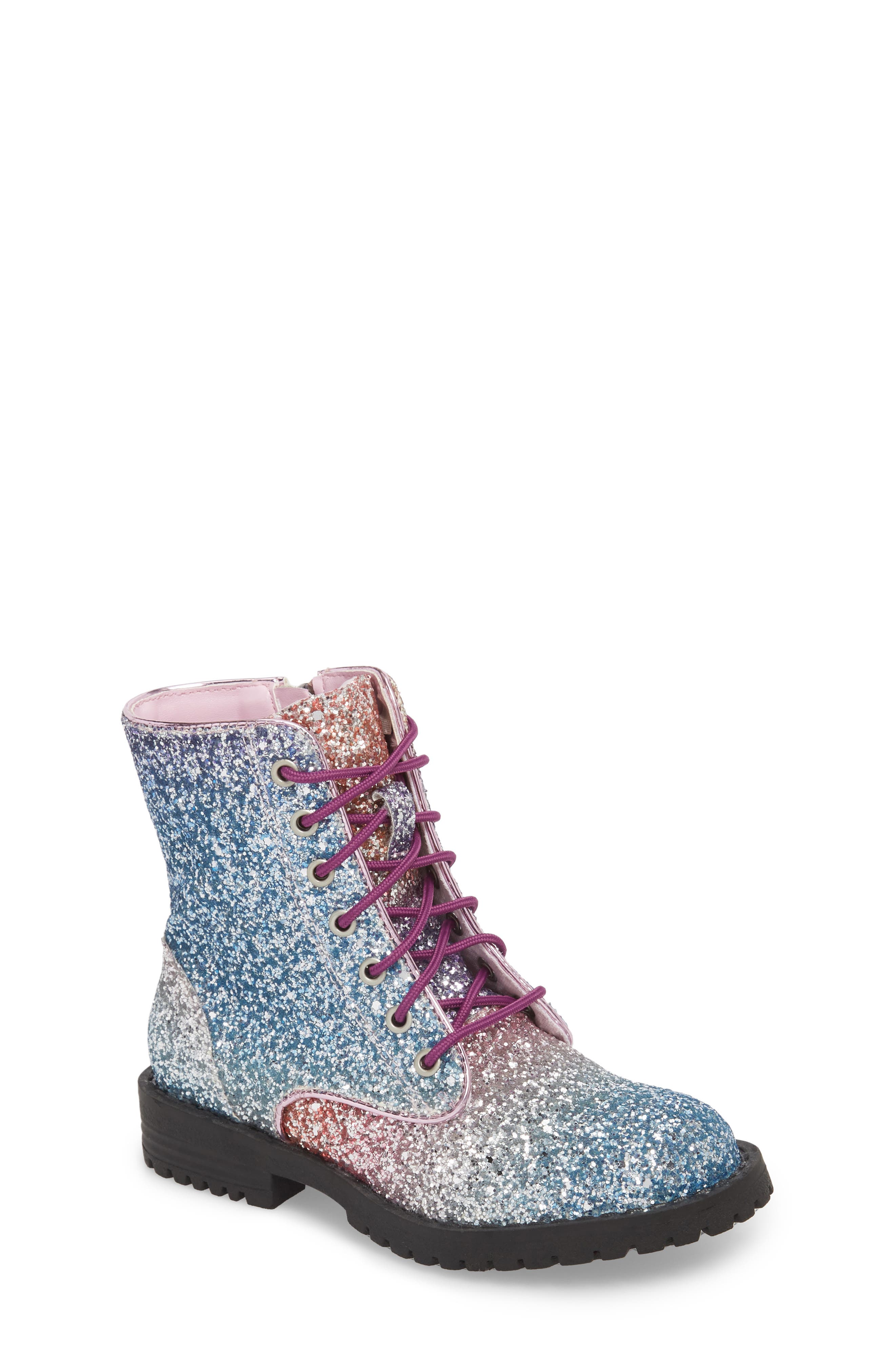 Sam Edelman Polly Sophia Glitter Combat Boot, Main, color, 