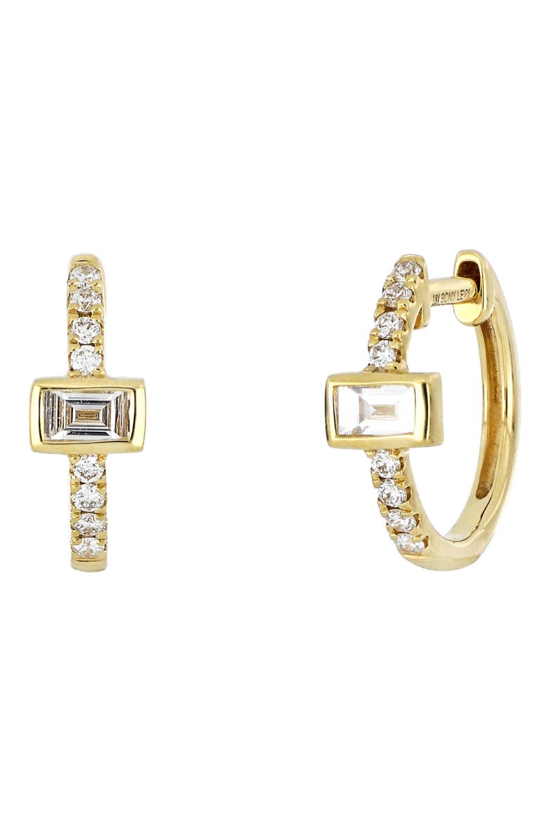 Katharine Diamond Hoop Earrings (Nordstrom Exclusive), Main, color, YELLOW GOLD