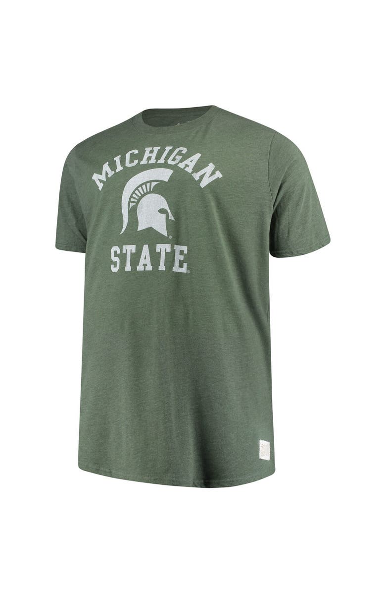 Retro Brand Men's Original Retro Brand Green Michigan State Spartans Big & Tall Mock Twist T-Shirt, Alternate, color,